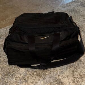 Nike Black Compact Duffel with Shoulder Strap